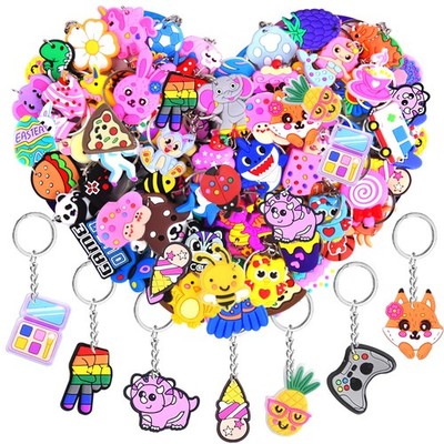 MRUKATNUS 50Pcs Random Different Keychains Cute Keyring Bulk for Party Favors...