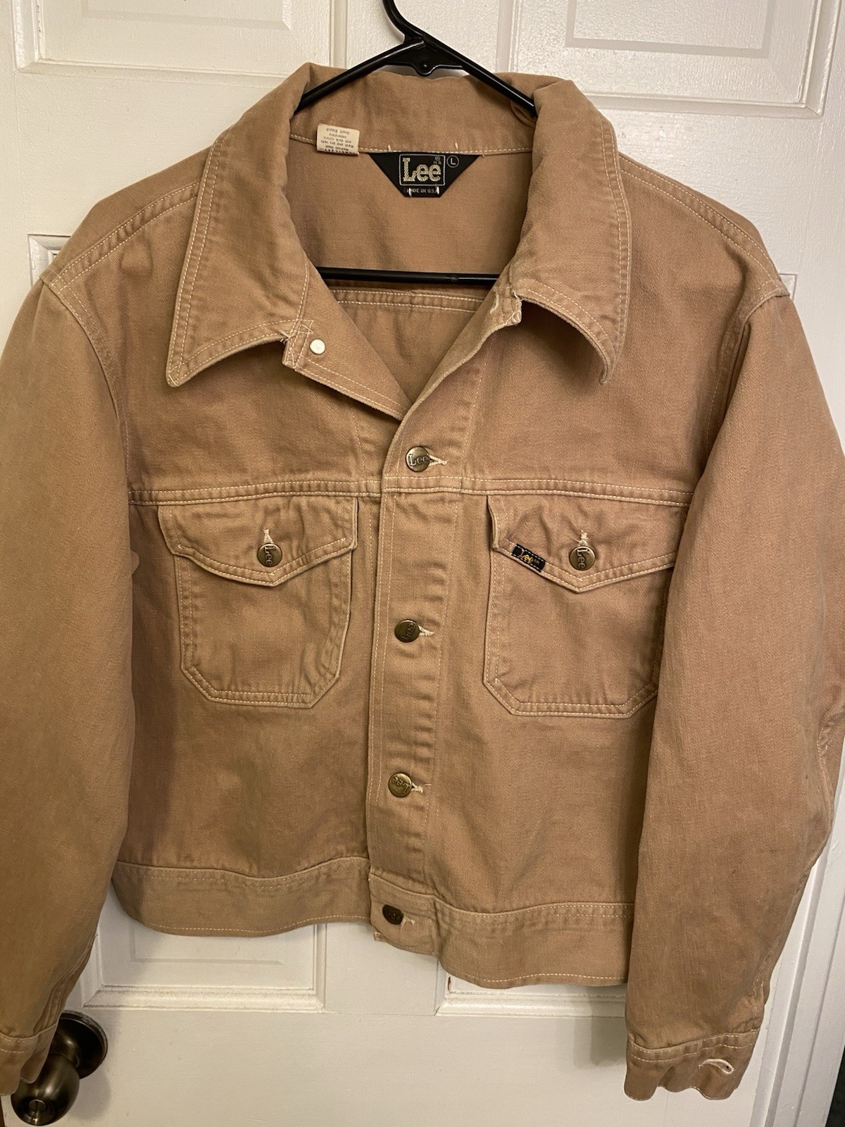 Vintage 70s Lee Made In USA Trucker Jacket Size Large