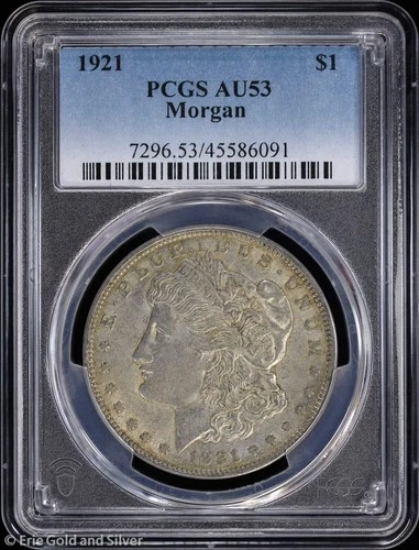 1921-P $1 Morgan Silver Dollar PCGS AU 53