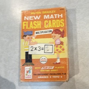 Milton Bradley New Math Flash Cards Multiplication Drills, Ages 8-11, Grades 3-6