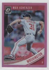2018 Panini Donruss Optic Pink Prizm Max Scherzer #158 hg6