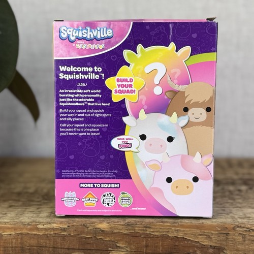Squishmallow Squishville Udderly Sweet Squad - 4 mini squishmallow mucca con scatola - Foto 3 di 5