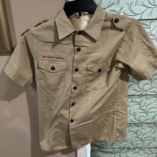 Boy Scout BSA UNIFORM Tan SHIRT Youth Large Short Sleeve J33