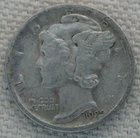 1925-S Mercury Dime US Mint 10C Silver Coin Circulated VF-XF Better Date