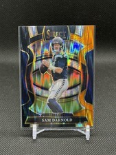 2025 Panini Select - Concourse Sam Darnold #13 Black & Orange Shock Prizm