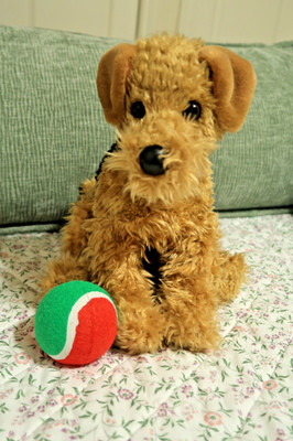 Douglas Cuddle Toys Plush Dog Kipper Airedale Terrier Puppy Brown Black Retired