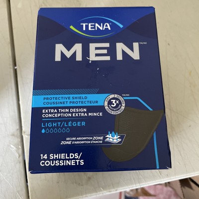 TENA Men Active Fit Protective Shield Light Extra Thin (14 Pads Per Box) New