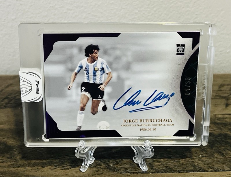 Jorge Burruchaga 2022 Fansmall One Argentina Moment On Card Purple Auto  01/36