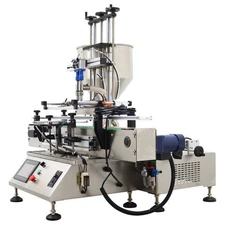 10-100ml Fully Automatic Paste Filling Machine Double Head Filler 50L Hopper110V