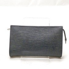 Louis Vuitton Pochette Accessoires M52982 Black Epi Cosmetic Pouch Authe 4740831