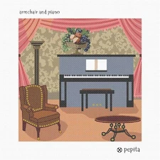 Armchair and Piano Needlepoint Canvas