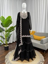 READYMADE WEDDING SHARARA SALWAR KAMEEZ INDIAN PAKISTANI BOLLYWOOD SUIT PALAZZO