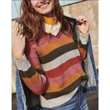Madewell Pocket Pullover Walton Stripe Retro Sweater Size Medium