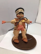 AnnaLee 1991 Native American Boy Holding Bow And Arrow
