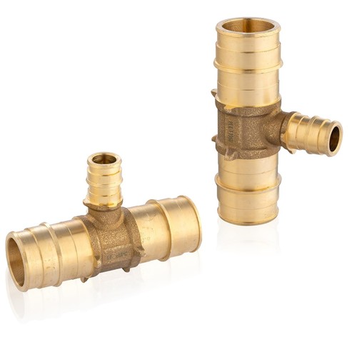 2PC PEXA Expansion Fitting, 1"x1"x1/2" PEX A TeePEX19600492