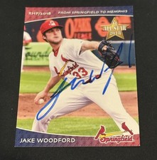 Jake Woodford Signed 2018 Grandstand Springfield Cardinals Team Set RC Autograph