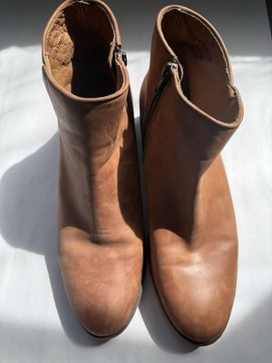 Frye Carson Piping Ankle Bootie Cognac Leather Boots Women s Size 10