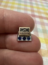 Vintage OC Tanner 10k Gold Harper Service Award Lapel Pin