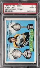 1971 O-PEE-CHEE HART/NORRIS TROPHY #245 BOBBY ORR PSA 9