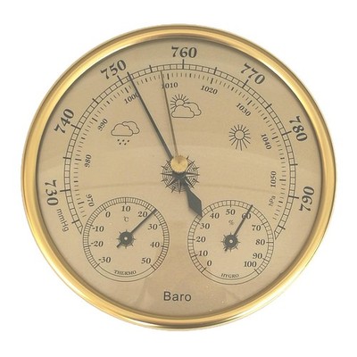 3 In1 130mm Wandbehang Wetterstation Meter Barometer Thermometer Hygrometer