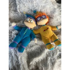 Vintage Rugrats Tommy Pickles Chuckie Finster Plush Doll Set 1990s Nickelodeon