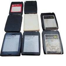 Vintage Lot 8 Track Tapes Self Recorded Home Mix Music Recordings 1970s 70s