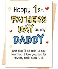First Fathers Day Card, First Fathers Day Card Gifts for New Dad, Happy 1st F...