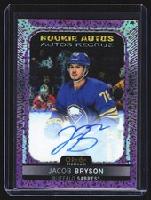 2021-22 O-Pee-Chee Platinum #R-JB Jacob Bryson Rookie-Autographs-Violet-Pixels