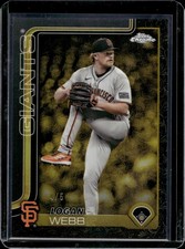 2025 Topps Gilded Logan Webb Electroblack Gold Refractor /5 Giants 166