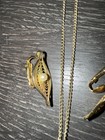 Sarah Coventry Filigree Goldtone Leaf with Center Pearl Necklace & Earrings — photo 8