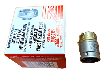 49-57-8309 Milwaukee 7/8'' Carbide Tooth Hole Saw Quick Change Cutter Only