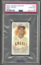 MIKE TROUT 2021 ALLEN AND GINTER MINI RIP CARD SSP #388 PSA 10 GEM MINT POP 1/1