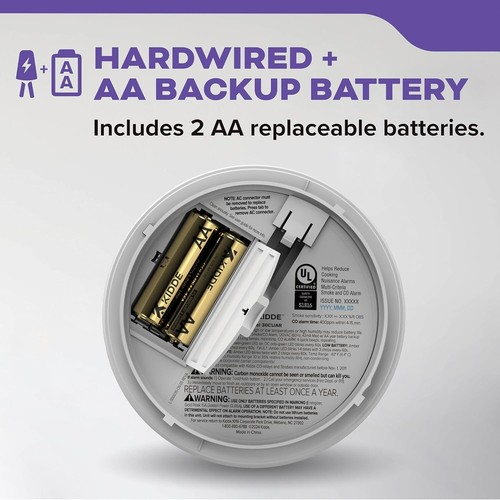 Kidde Hardwired Smoke & Carbon Monoxide Detector AA Batt. Backup Voice 30CUAR-V - Bild 4 von 15