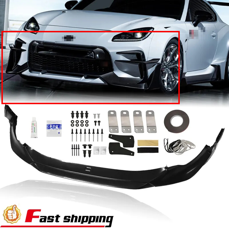 Fits 2022 2025 Toyota GR86 TRD Style Black Front Bumper Lip Body