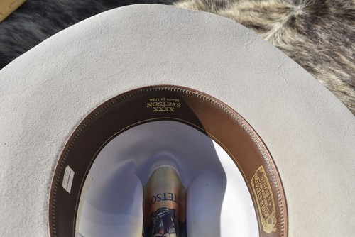 Stetson 4X Beaver Silverbelly Felt Hat 3 3/4 Inch Brim Size 7 1/8 - Picture 12 of 24