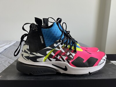 Nike x Acronym Air Presto Mid Racer Pink Men's Size 9 Blue 2018