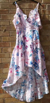 lipsy pink ruffle dress