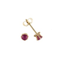 Ladies Jewellery 9ct Yellow Gold Small Ruby Stud Earrings Ap0046 Ladies Jewellery 9ct Yellow Gold Small Ruby Stud Earrings Ap0046