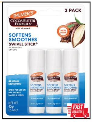 3-Pack Palmer's Cocoa Butter Formula Moisturizing Swivel Stick with Vitamin E