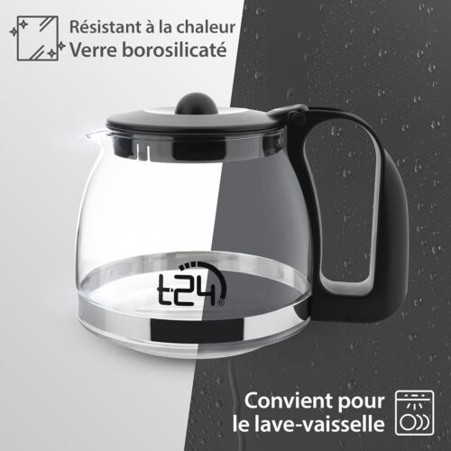 Glas Teekanne 1250 ml mit Edelstahl-Teesieb – Hitzebeständig, Abnehmbares Sieb - Bild 6 von 7