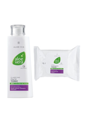 LR Aloe VIA Aloe Vera Gesichtswasser Skin Lotion 200ml + 25 Stk Reinigungstücher