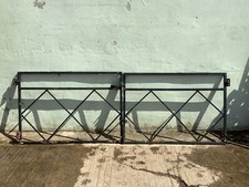 2`7"H 7`8" W Pair of Metal Steel Garden Drive House Gates