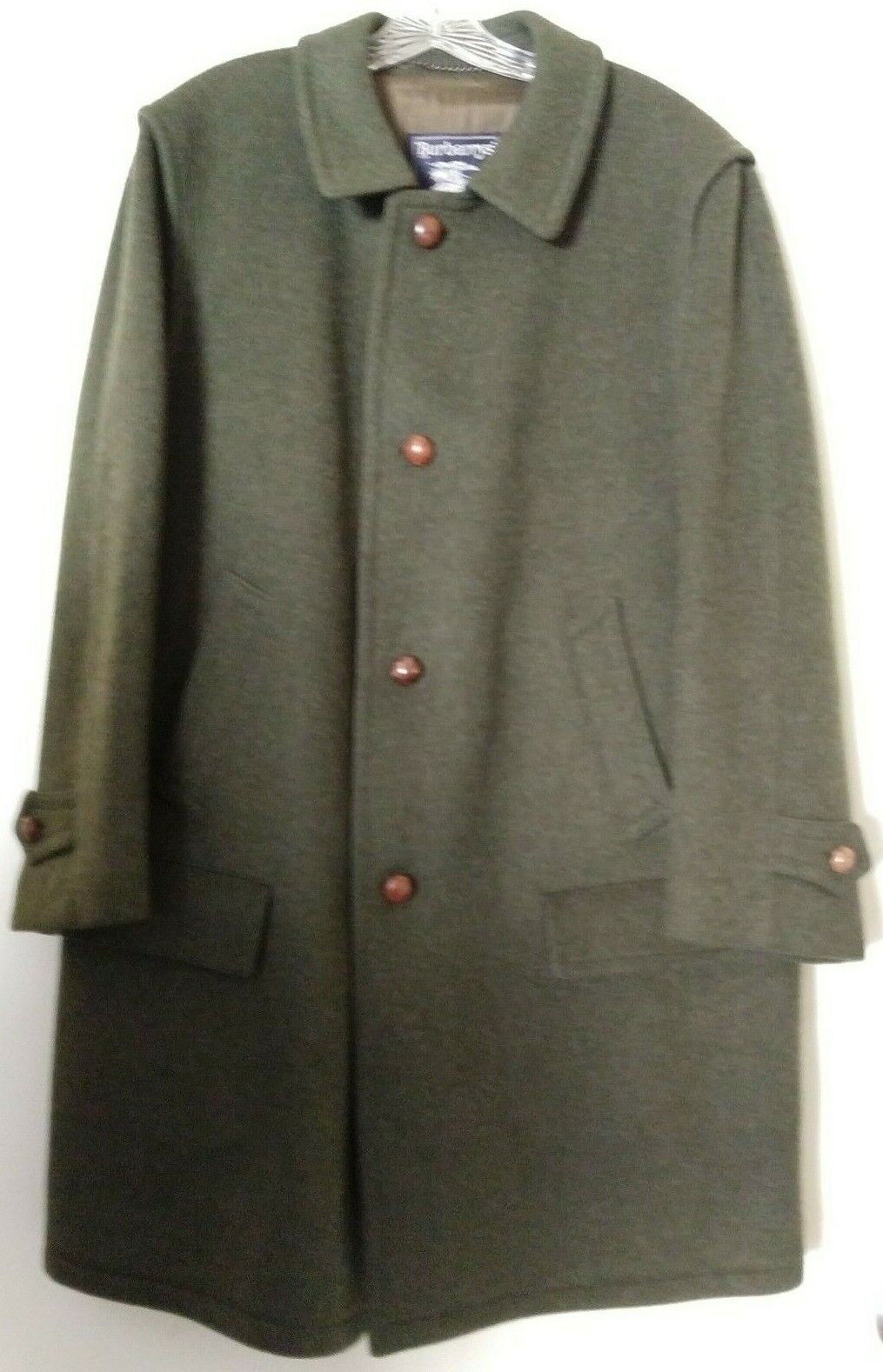 RARE Vtg Burberrys' Original Loden Austria 3/4 Wool Coat Nova