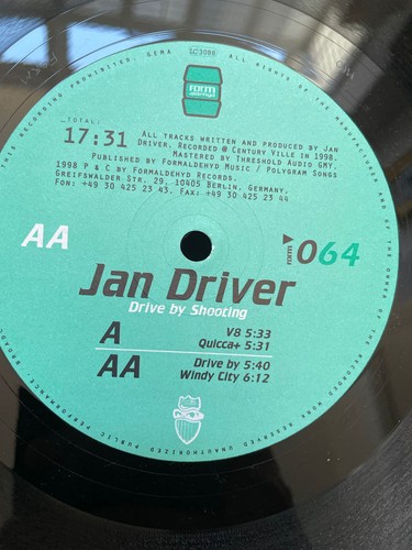 JAN DRIVER - Drive By Shooting - 1998 UK 4-track 12" Vinyl Single - Foto 6 di 6