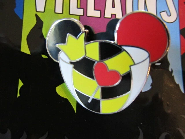Disney Parks Mickey Icon VILLAINS PIN SET Queen of Hearts Trading Mystery Pin +F