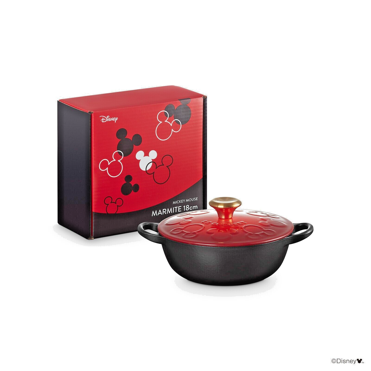 ◎LE CREUSET ディズニー ミッキーマウス マルミット 18cm Le Creuset Disney Mickey Mouse Collection Marmite 18cm 7in Cotton