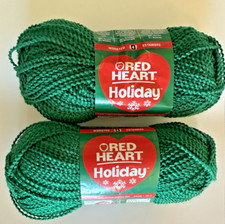 Lot of 2 Green Green 6060 Holiday Red Heart Yarn 96 Acrylic 4 Polyester