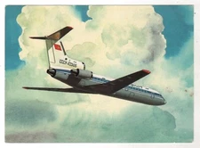 AEROFLOT Soviet Airlines Aircraft Yak-42 Airplane Aviation Russian Postcard Old