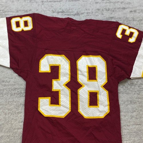 VTG Sand Knit Washington Redskins Commanders Game Cut Jersey Small Red White 38 - Bild 6 von 9