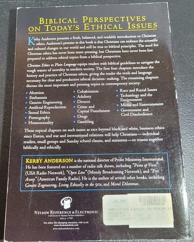 Christian Ethics in Plain Language by Kerby Anderson | 2005 Nelson Book - Picture 12 of 16